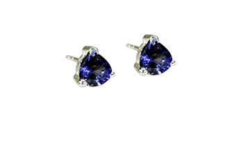 iolite stud earrings