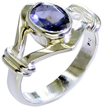 iolite wedding ring