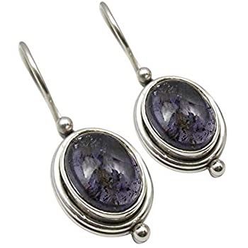 silverstar iolite dangling earrings