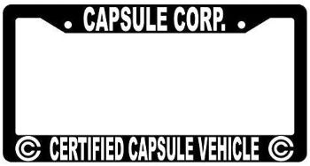 Capsule Corp License Plate Frame