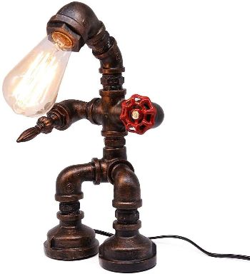 Frideko Retro Industrial Steampunk Desk Lamp