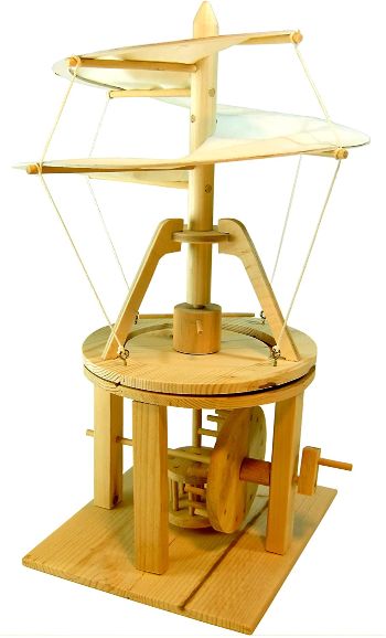 Leonardo Da Vinci’s Aerial Screw Wood Model Kit