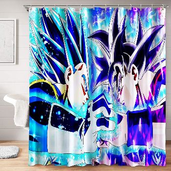 Vegeta Vs. Goku Shower Curtain