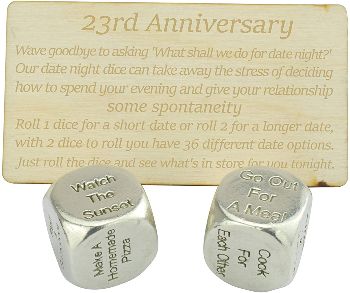 23rd Anniversary Date Night Dice