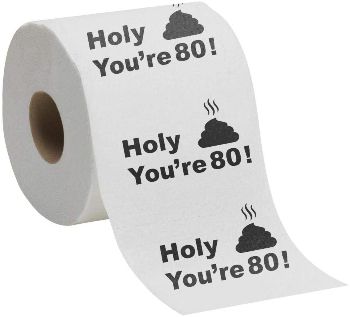 80th Birthday Novelty Toilet Paper