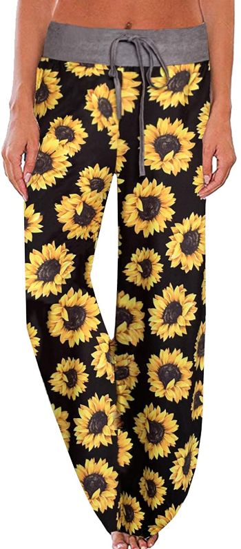 Comfy Sunflower Print Pajama Pants