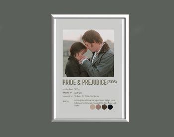 Minimalist Pride and Prejudice Film Poster