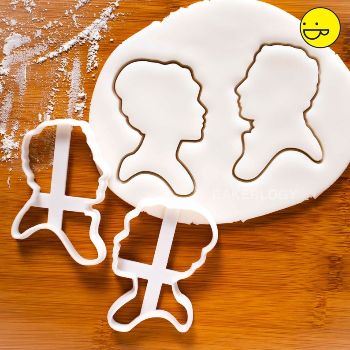 Mr. Darcy and Ms. Elizabeth Cookie Cutters