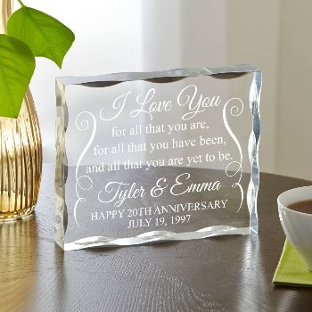 Personalized Anniversary Acrylic Block