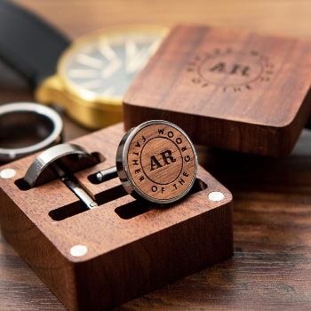 Personalized Wood Cufflinks