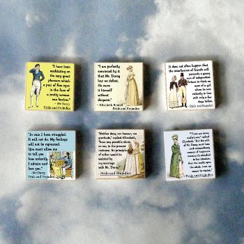 Pride and Prejudice Book Line Magnets