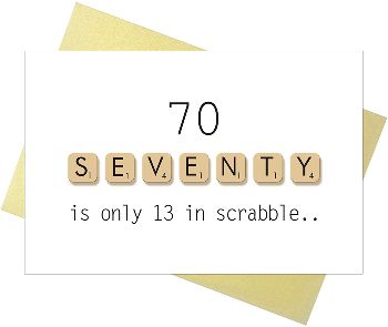 Scrabble 70th Birthday Card