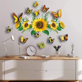 Sunflower 3D Wall Sticker Set