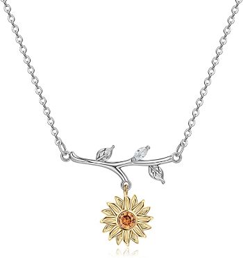 Sunflower Pendant Necklace