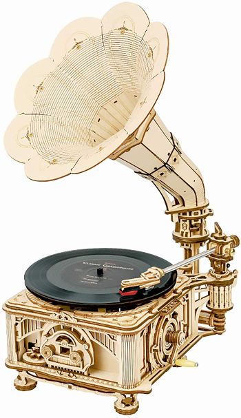 Wooden Puzzle Gramophone