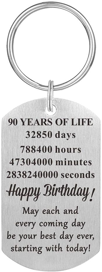 90 Years of Life Keychain