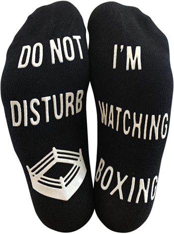 "Do Not Disturb, I'm Watching Boxing" Socks