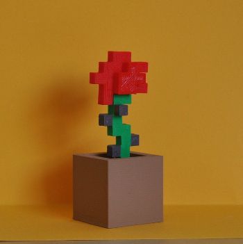 Minecraft Style Rose