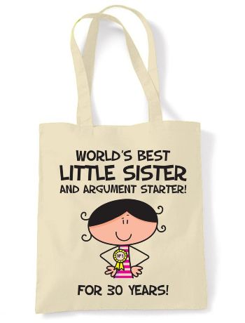 “World’s Best Little Sister” Tote Bag