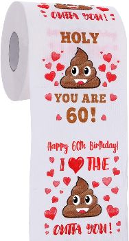  60th Birthday Gag Toilet Paper