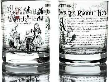 Alice in Wonderland Whiskey Glass