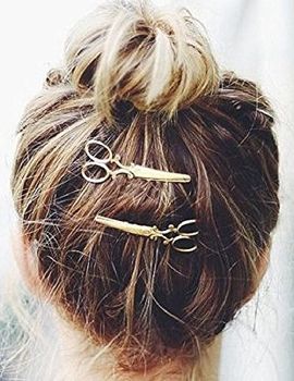 Golden Scissor Hair Clips