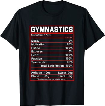 "Gymnastics Nutrition Facts" Shirt