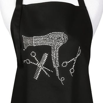 Hairdresser Apron with Rhinestones