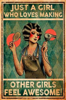 Metal Hairdresser Poster