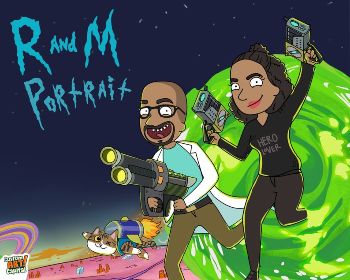 Personalized Rick and Morty Portrait