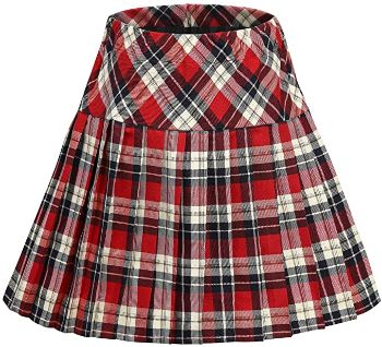 Plaid Pleated Skirt