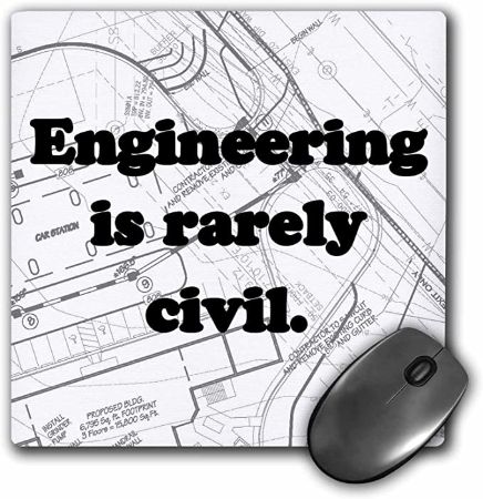 "Engineering is Rarely Civil" Mousepad