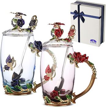 Glass Tea Cups with Lids