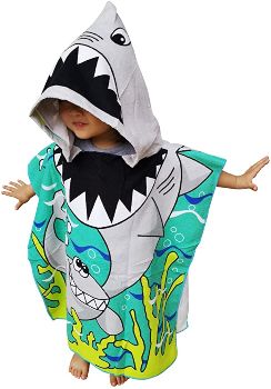 Hooded Shark Poncho Towel