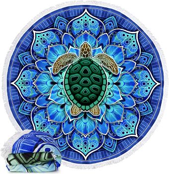 Mandala Turtle Beach Towel Blanket