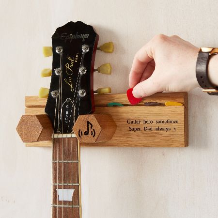 Personalized Guitar Stand and Pick Holder