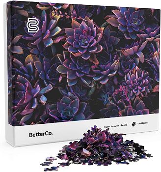 Purple Succulents 1000 Piece Puzzle