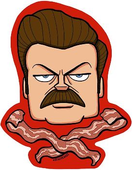 Ron Swanson Bacon Decal