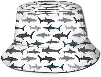 Shark Print Bucket Hat