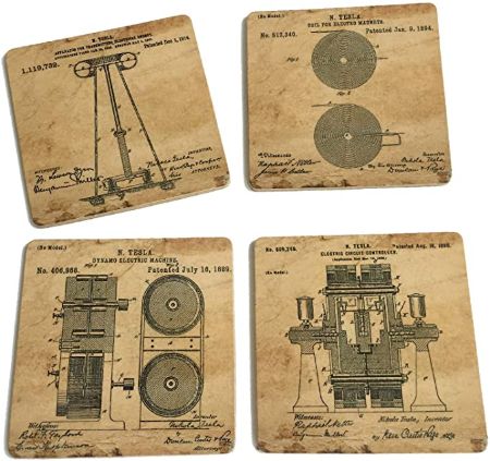 Tesla Patent Coasters