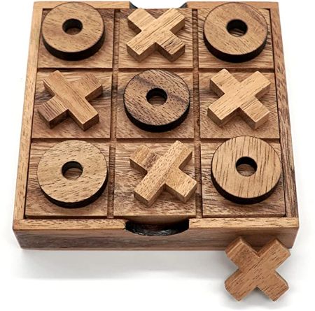 Tic Tac Toe Wooden Board Game