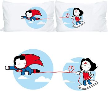 Wonder Woman and Superman Couples Pillowcases