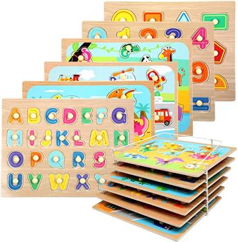 Wooden Peg Puzzle Bundle