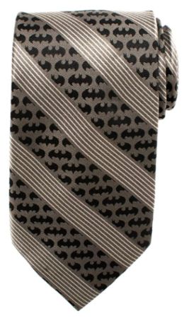 Bat Symbol Print Silk Tie