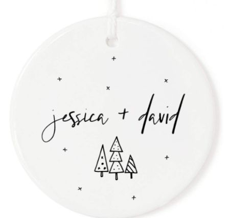 Personalized Porcelain Christmas Ornament