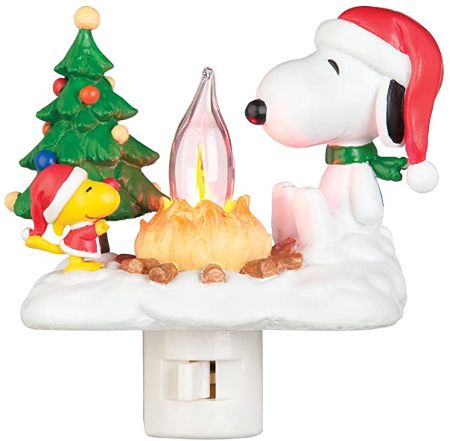 Snoopy By Camp Fire Night Light