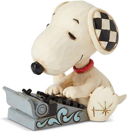 Snoopy Typing Miniature Figurine