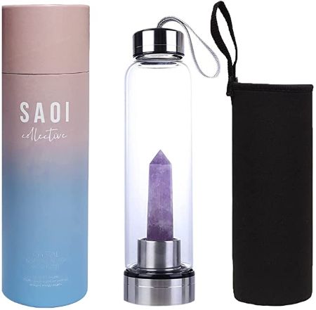 Amethyst Crystal Water Bottle