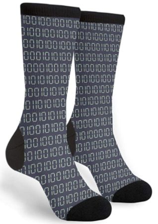 Binary Code Novelty Socks