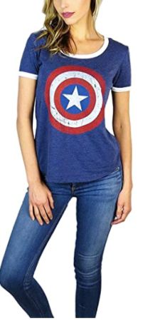 Captain America Ringer Tee